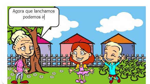 Bia e seu irmao Pedro estao animados para o dia de hoje porque eles vao conhecer a fazenda da avo deles