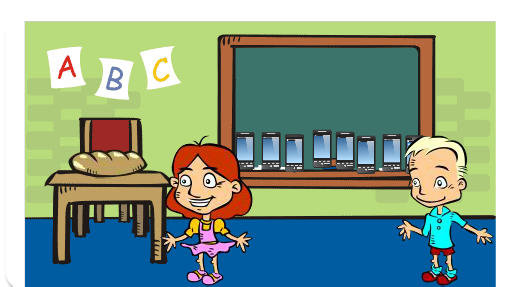 Alunos vidrados na tecnologia