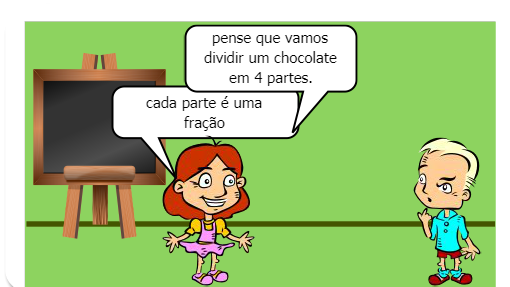 Raíssa começa a ensina João tudo a matéria sobre fração<br />
