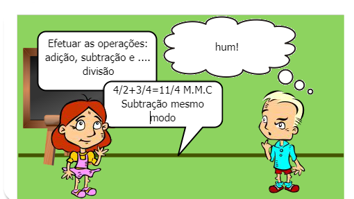 Raíssa começa a ensina João tudo a matéria sobre fração<br />
