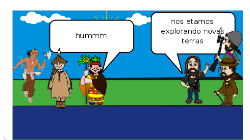 Depois da Espanha e Portugal se lançarem ao mar para explorar novas rotas para a Índia e se perderam e chegaram na América também acharam os índios. 