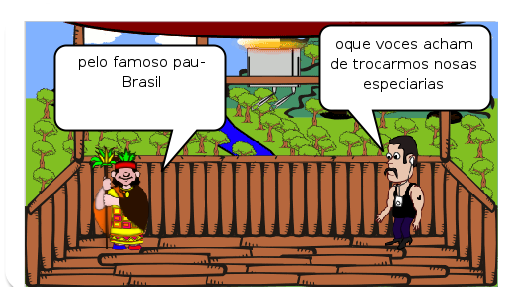 Depois da Espanha e Portugal se lançarem ao mar para explorar novas rotas para a Índia e se perderam e chegaram na América também acharam os índios. 