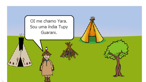 Dia 19 de abril Dia do Índio. Os índios foram os primeiros habitantes  do Brasil, viviam em tribos que hoje são muito raras. Alimentavam-se de caça, pesca e vegetais. Gostam de cantar e dançar. Costumam pintar  o corpo com tinta extraída das plantas que também usam como remédios.