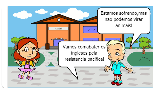 Essa e uma historia de um homem que nao apoiava os ingleses situados na India, e se rebelou de uma forma pacificia.