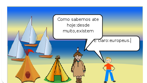 Este gibi vai contar a historia de como foi a chegada dos europeus nessa terra.