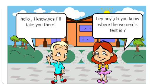 two peoples meet and approach each other  during a camp and become best friends