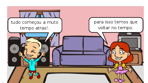 Esse gibi fala sobre a chegada de Portugal ao Brasil 