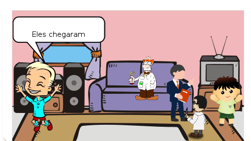 Esse gibi fala sobre a chegada de Portugal ao Brasil 