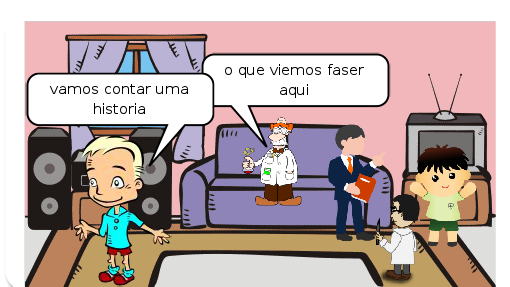 Esse gibi fala sobre a chegada de Portugal ao Brasil 