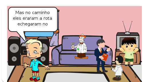 Esse gibi fala sobre a chegada de Portugal ao Brasil 