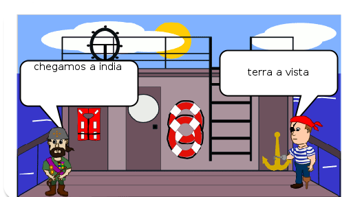 Em 1492 Cristóvão Colombo comandou uma expedição de navio rumo a índia tinha passado uns dia que eles estavam navegando e um tripulante.    