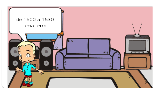 Esse gibi fala sobre a chegada de Portugal ao Brasil 