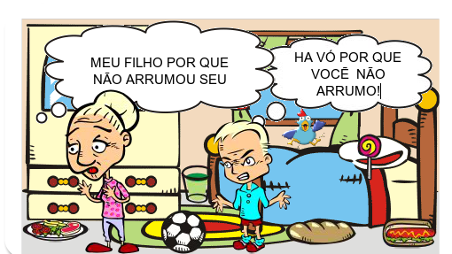 ERA UM MENINO MUITO PORCO ELE GOSTAVA DE JOGAR O LIXO DO QUE ELE COMIA NO CHÃO ETC...