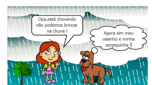  Lelê tem um cachorro de estimação e com ele brinca o tempo todo. Quando vai ao parque leva sempre o linguiça ,juntos se divertem muito.
