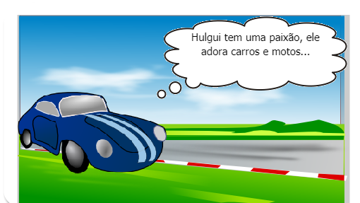 Hulgui era uma criança muito criativa que gostava muito de brincar todos os dias. 