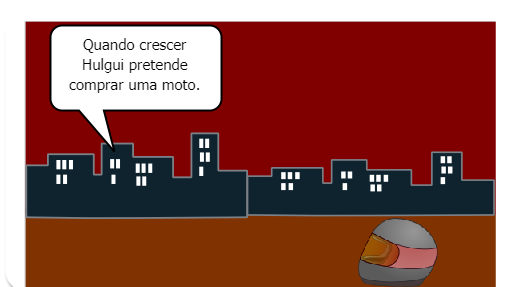 Hulgui era uma criança muito criativa que gostava muito de brincar todos os dias. 