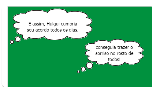 Hulgui era uma criança muito criativa que gostava muito de brincar todos os dias. 