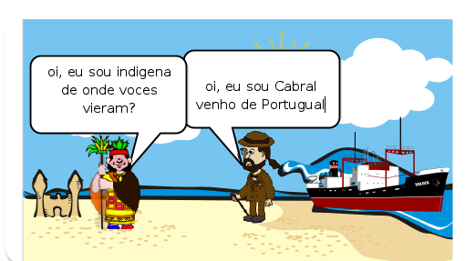 Então quando os Portugueses estavam indo para a índia, eles se perderam e foram parar no Brasil.