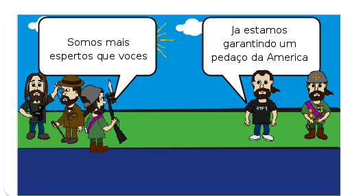 Depois da Espanha e Portugal se lançarem ao mar para explorar novas rotas para a Índia e se perderam e chegaram na América também acharam os índios. 