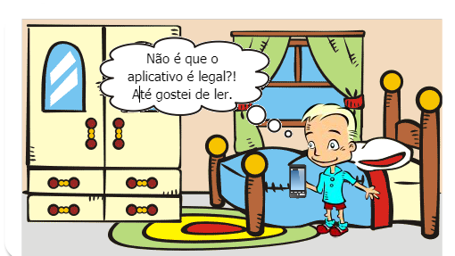 Trata-se de um menino que não gostava de ler, só queria saber das suas tecnologias (celular, tablet e computador). Até que sua irmã teve uma brilhante ideia para que ele se interessasse pela literatura.