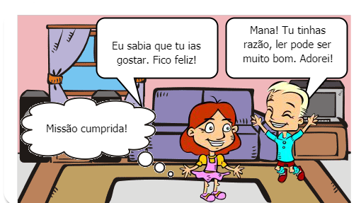 Trata-se de um menino que não gostava de ler, só queria saber das suas tecnologias (celular, tablet e computador). Até que sua irmã teve uma brilhante ideia para que ele se interessasse pela literatura.