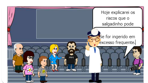 A partir do produto salgadinho a base de milho,tiramos a conclusão dos problemas que ele pode causar a saúde se ingerido em excesso.