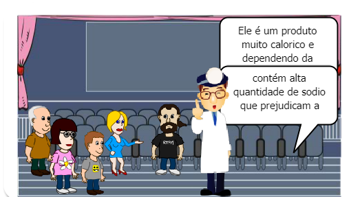 A partir do produto salgadinho a base de milho,tiramos a conclusão dos problemas que ele pode causar a saúde se ingerido em excesso.