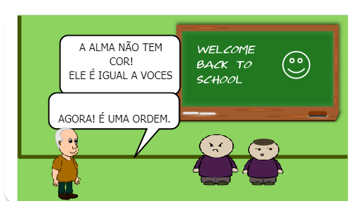 Uma dupla de garotos na escola não aceitam a chegada do novo colega de classe.