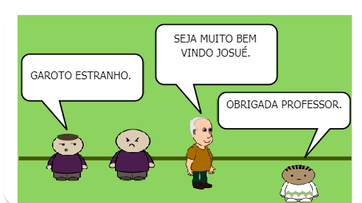 Uma dupla de garotos na escola não aceitam a chegada do novo colega de classe.