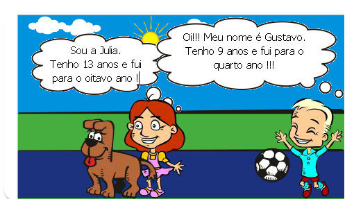 História dos meus dois filhos Julia e Gustavo