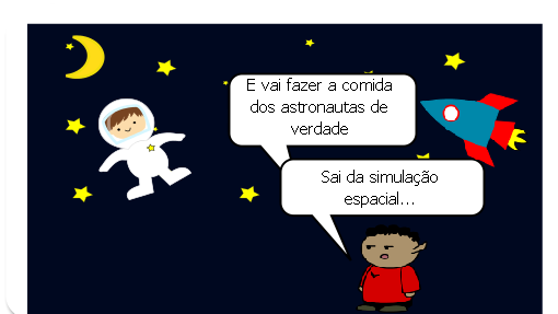 É uma aventura espacial só que não.