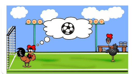 O primeiro jogo do frangueiro