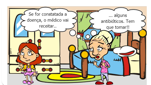 Gibi educativo, que de uma forma divertida explica o que é mastite.