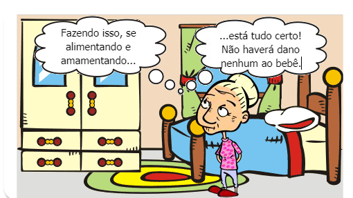 Gibi educativo, que de uma forma divertida explica o que é mastite.