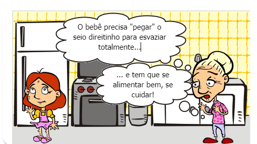 Gibi educativo, que de uma forma divertida explica o que é mastite.