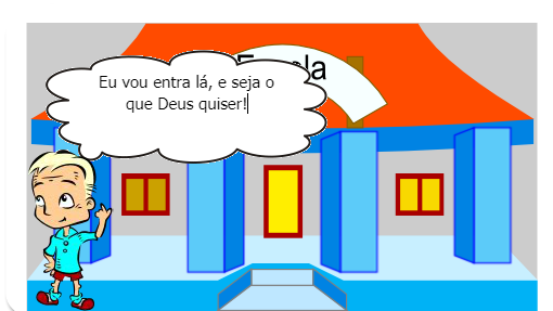 Primeiro dia de aula de um aluno da pré escolar