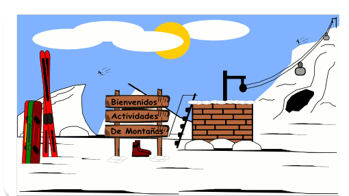 climbing a mountain.