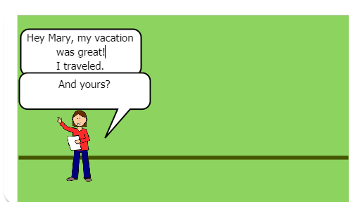 Aluna faz perguntas para a professora. 