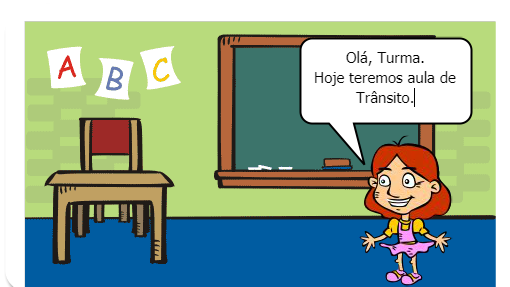 Aula - Ensinaremos aos alunos o significado das cores do semáforo - Aula de Trânsito