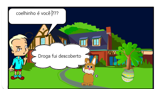 Quando o Coelho chega.<br />
(Mas de repente acontece uma coisa)