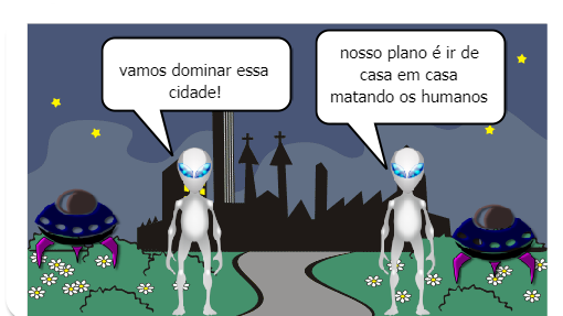 chegou os ataques dos alienigenas