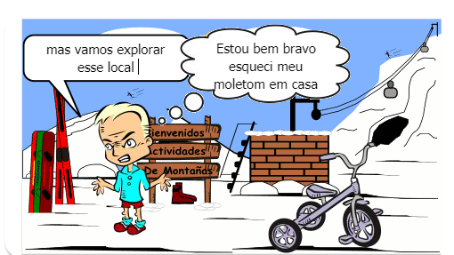 E um explorador que explora varios lugar cinema casas neve etc.