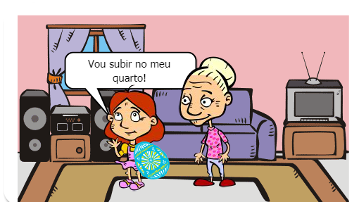 A história conta que uma menina ganhará um grande ovo de páscoa!