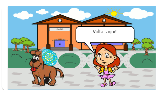 A história conta que uma menina ganhará um grande ovo de páscoa!