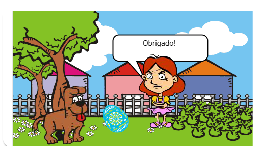 A história conta que uma menina ganhará um grande ovo de páscoa!