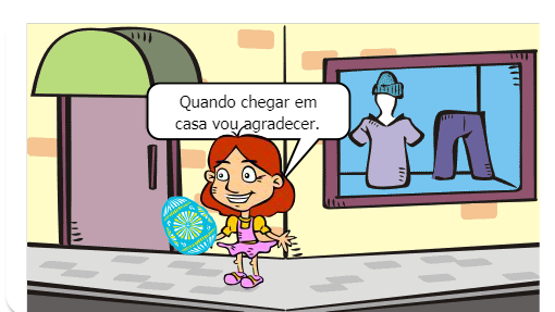 A história conta que uma menina ganhará um grande ovo de páscoa!