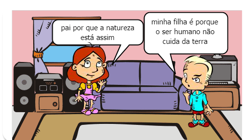 a historia fala do nosso mundo que ta muito poluido por causa dos homens