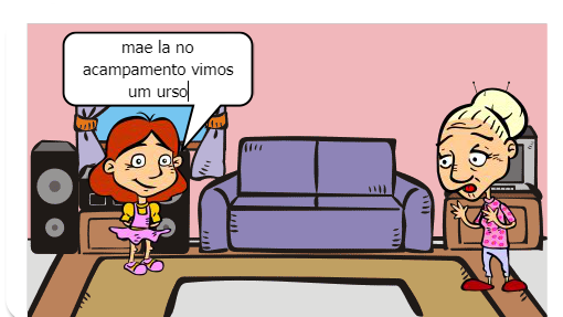 Em um dia na floresta chovendo eu estava com meus primos, Pedro Henrique , Maria Eduarda e Enzo acampando, quando estavamos dormindo escutamos uns  barulhos de urso ascendemo as nossas  lanternas e vimos uma imensa sombra de um urso entao fingimos estar mortos entao ele foi em bora entao voltamos a dormir no dia seguinte comemoramos muito por o urso ir em bora comemos muita fruta e docinhos para a comemoraçao fomos tomar banho na caichoeira e esquecemos de um pequeno detalhe as toalhas e entao ficamos morrendo de frio depois nossos pais veio nos buscar  e em casa ficamos jogando minecraft no meu video game de repnte acabou a força e começou a chover a porta bateu e nao tinha nem um vento ficamos todos com muito medo depois descobrimos que era nossos pais nos assustando entao todo mundo começou a dar risada entao fomos dormir no dia seguinte resolvemos dar um troco em nossos pais fingimos que tinhamos  desaparecido colocamos uma carta em nossas camas  na verdade colocamos apenas em uma cama pois moravamos juntos entao colo9camos na minha cama e nos escondemos no jardim vimos que eles começaram a ficar preocopados quando eles iam ligar para a poliçia aparescemos elas tomaram um susto  
