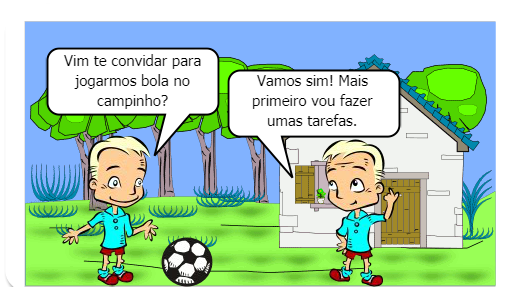 Esse gibi fala de como é bom ajudar as pessoas que precisam.