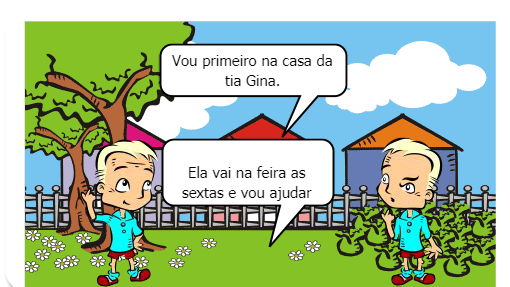 Esse gibi fala de como é bom ajudar as pessoas que precisam.